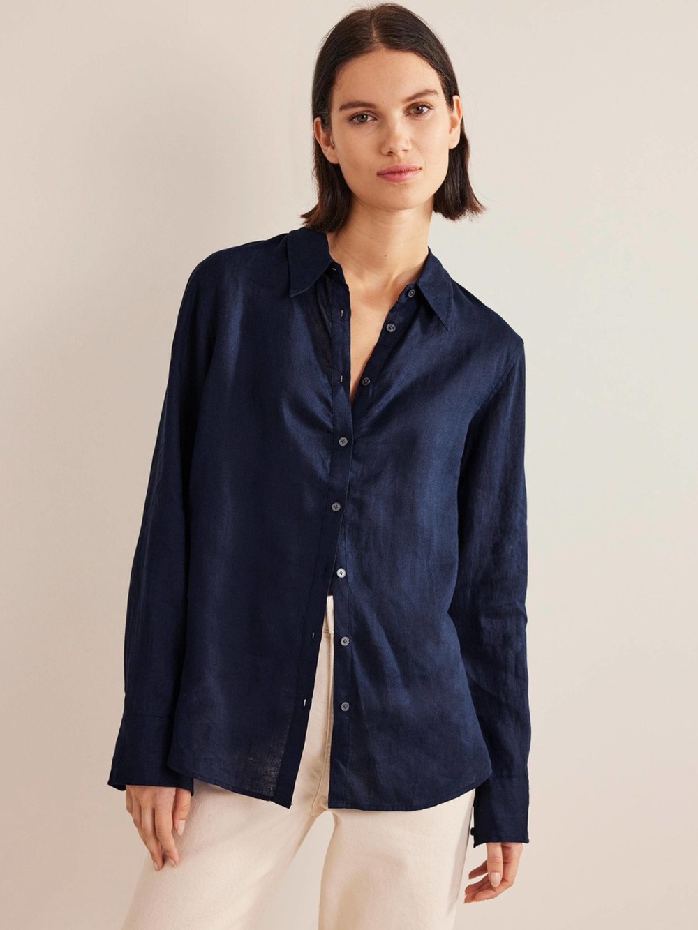 Boden 100% Linen Button-Down Shirt